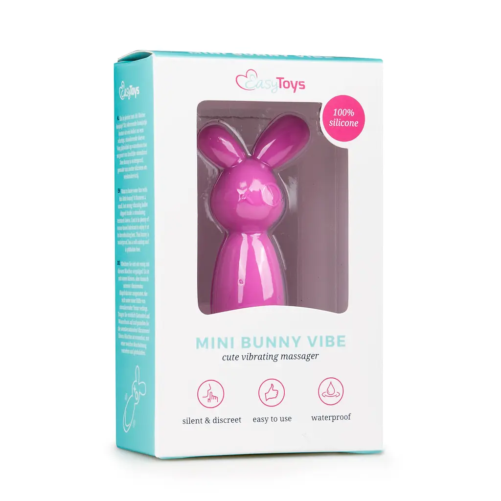 Міні-вібратор для клітора Vibrating Mini Bunny, 8 см х 2 см - фото 4