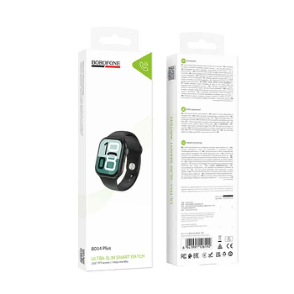 Смарт-годинник BOROFONE BD14 Plus 51mm. 200 mAh. IP54 Black Smart watch(call version) Black - фото 2