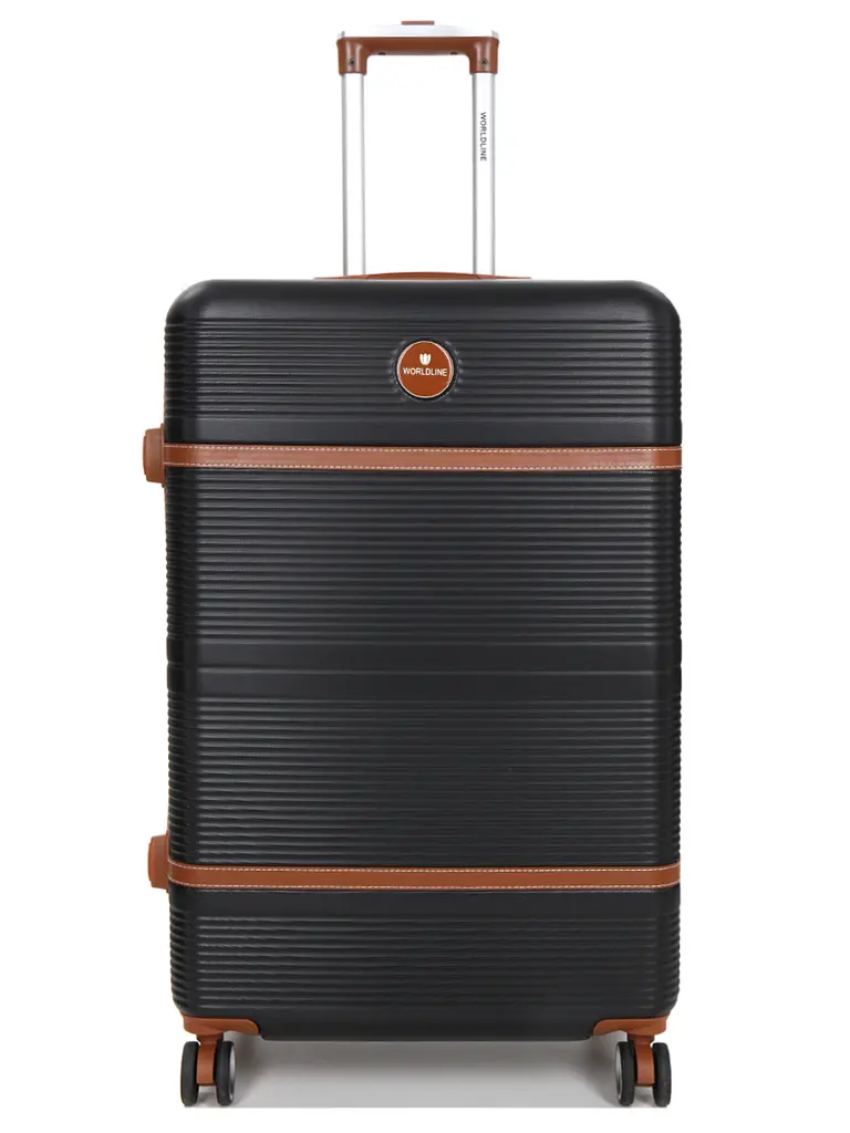 Валіза велика L ABS-пластик Worldline Airtex 629 76×52×30см 110л Чорний - фото 2