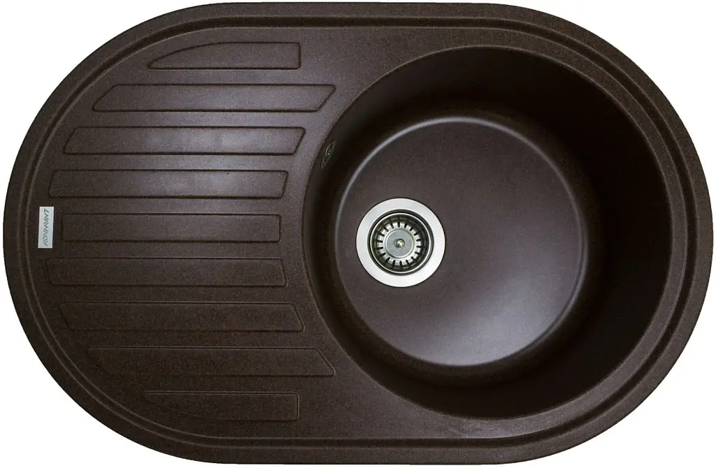 Кухонна мийка Adamant ELLIPSIS mokko 765x495x200 мм, з крилом 76,5 см