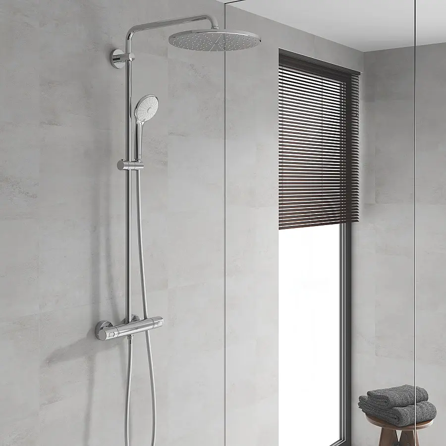 Душевая система с термостатом для настенного монтажа Grohe Euphoria System 310 26075001, Хром - фото 5