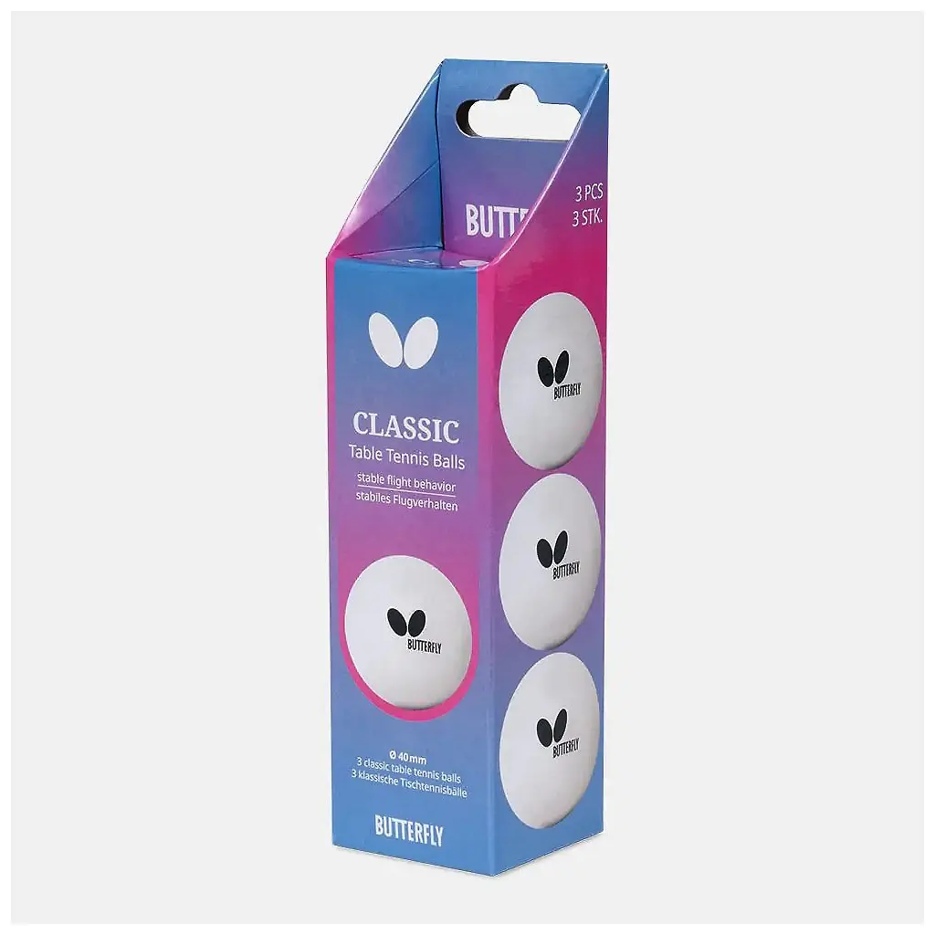 М'ячик для настільного теніса Butterfly Classic Balls 3 шт (7011850140) (931943) - фото 2