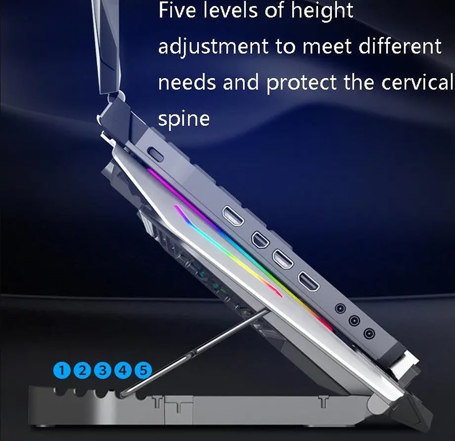 Охлаждающая подставка для ноутбука 15-21 дюймов Ice Coorel N10 RGB - фото 7