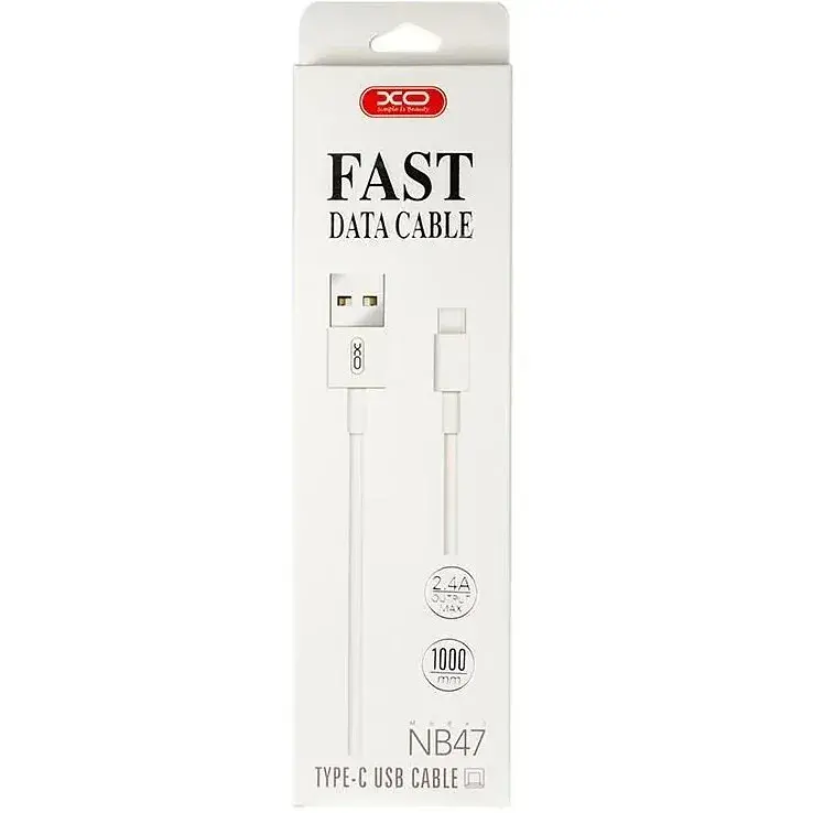 Кабель XO NB47 USB A - USB C 2.0 A білий - фото 3