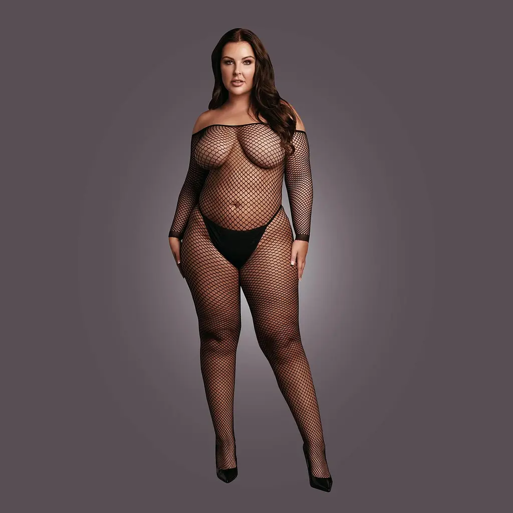 Бодістокінг Le Désir With Off Shoulder Neckline, Plus Size (чорний) - фото 3