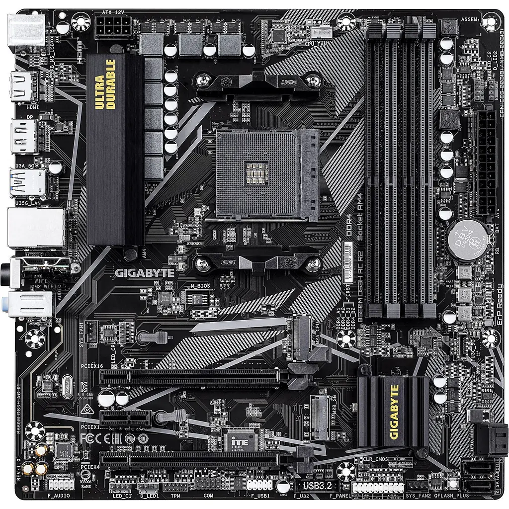 Материнська плата Gigabyte B550M DS3H AC R2 [146934] - фото 2