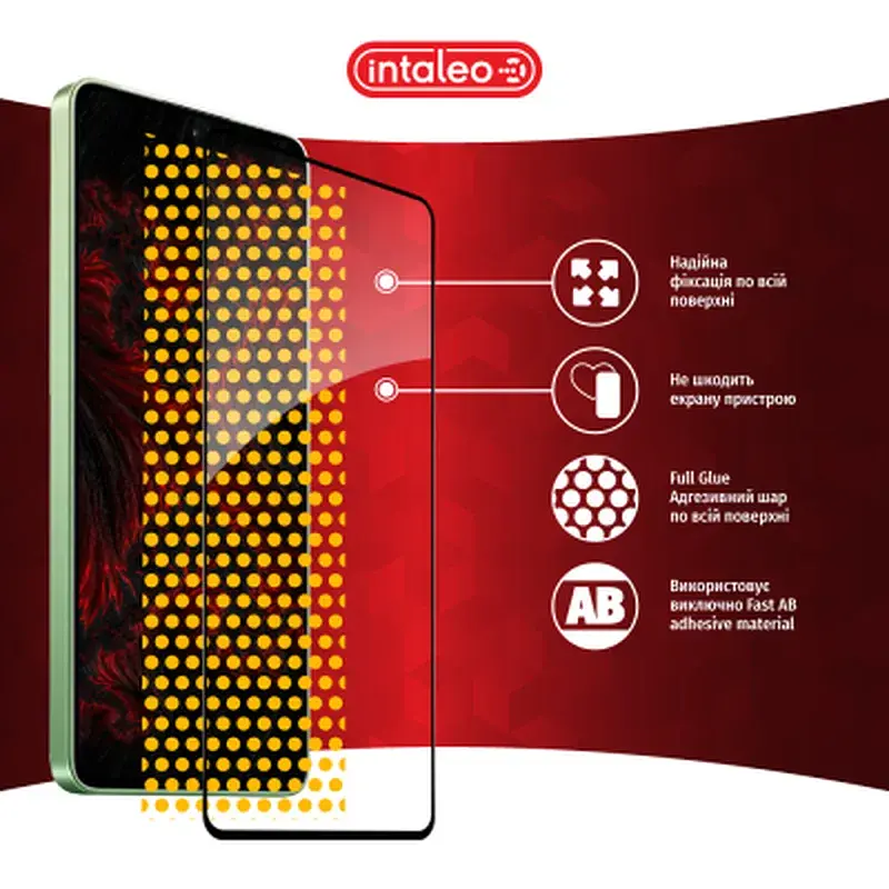 Скло захисне Intaleo Full Glue Xiaomi Redmi Note 13 4G Black (1283126583896) - фото 7