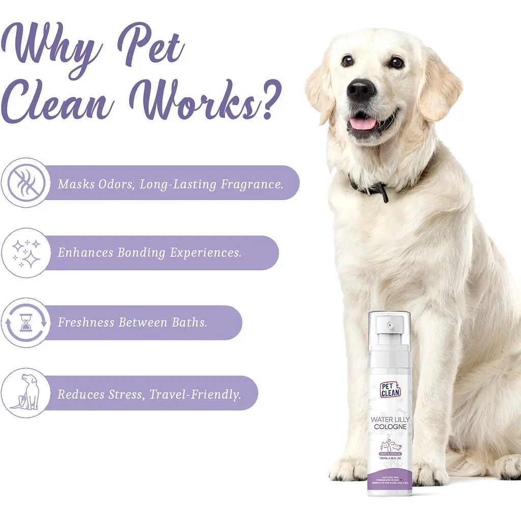 Парфюмированный спрей Pet Clean Cologne Waterlilly для животных с ароматом цветка лотоса 100 мл - фото 3