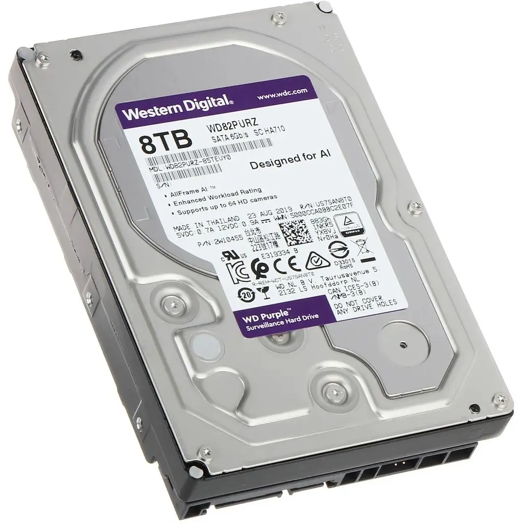 Жесткий диск Western Digital Purple 8TB (WD82PURZ) - фото 3