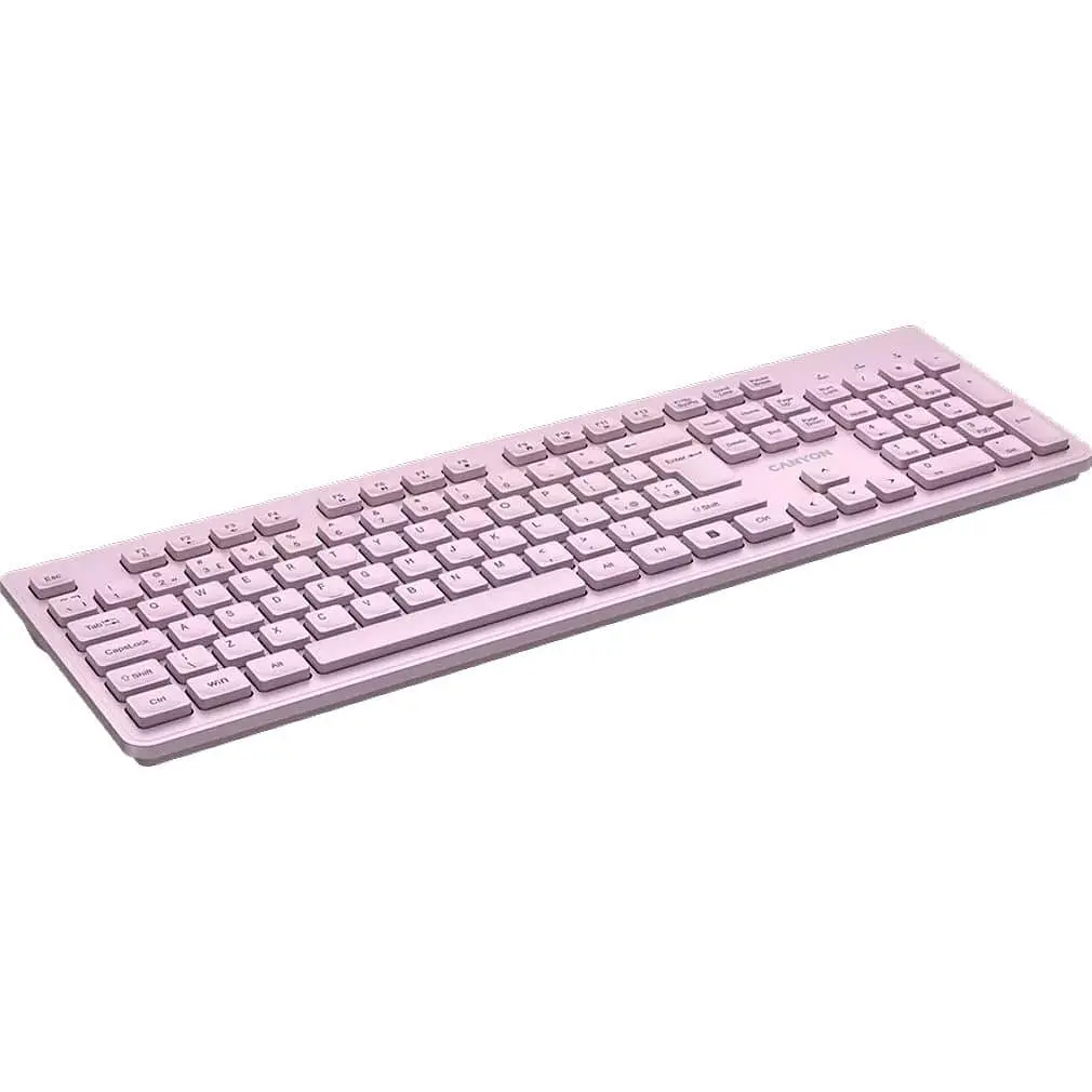 Клавіатура Canyon HKB-W01 UK/US AAA Wireless Pink (CNS-HKBW01P) - фото 3