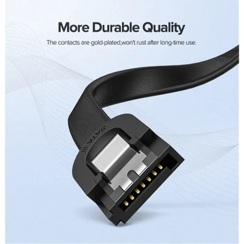 Кабель для передачі даних SATA 3 Data Cable 0.5m US217 Black Ugreen (30796) - фото 5