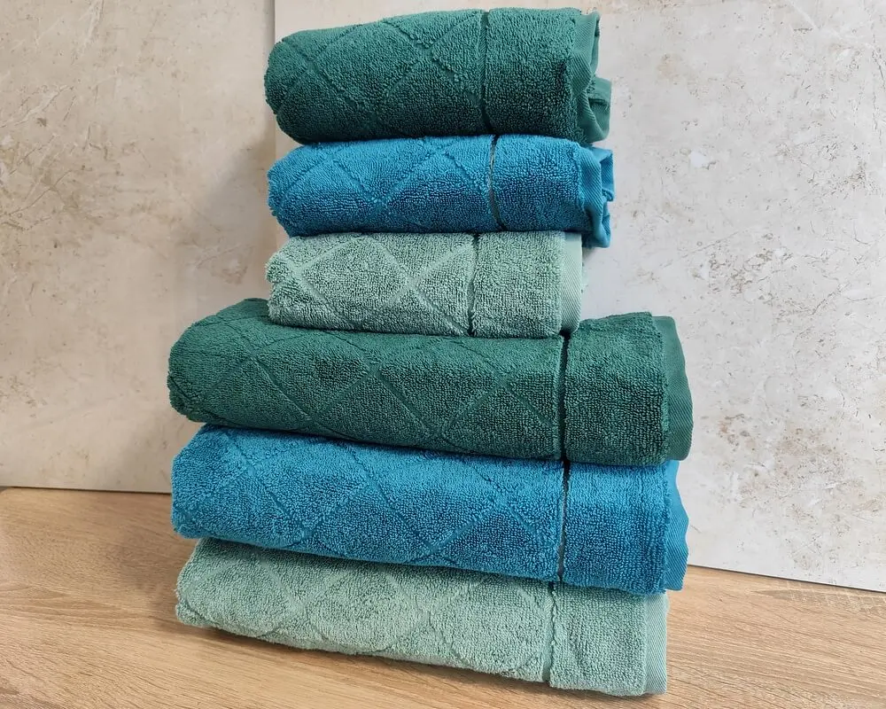 Набір махрових турецьких рушників Zeron 50х90 3 штуки + 70х140 3 штуки Microcotton Kilim Desen - фото 2