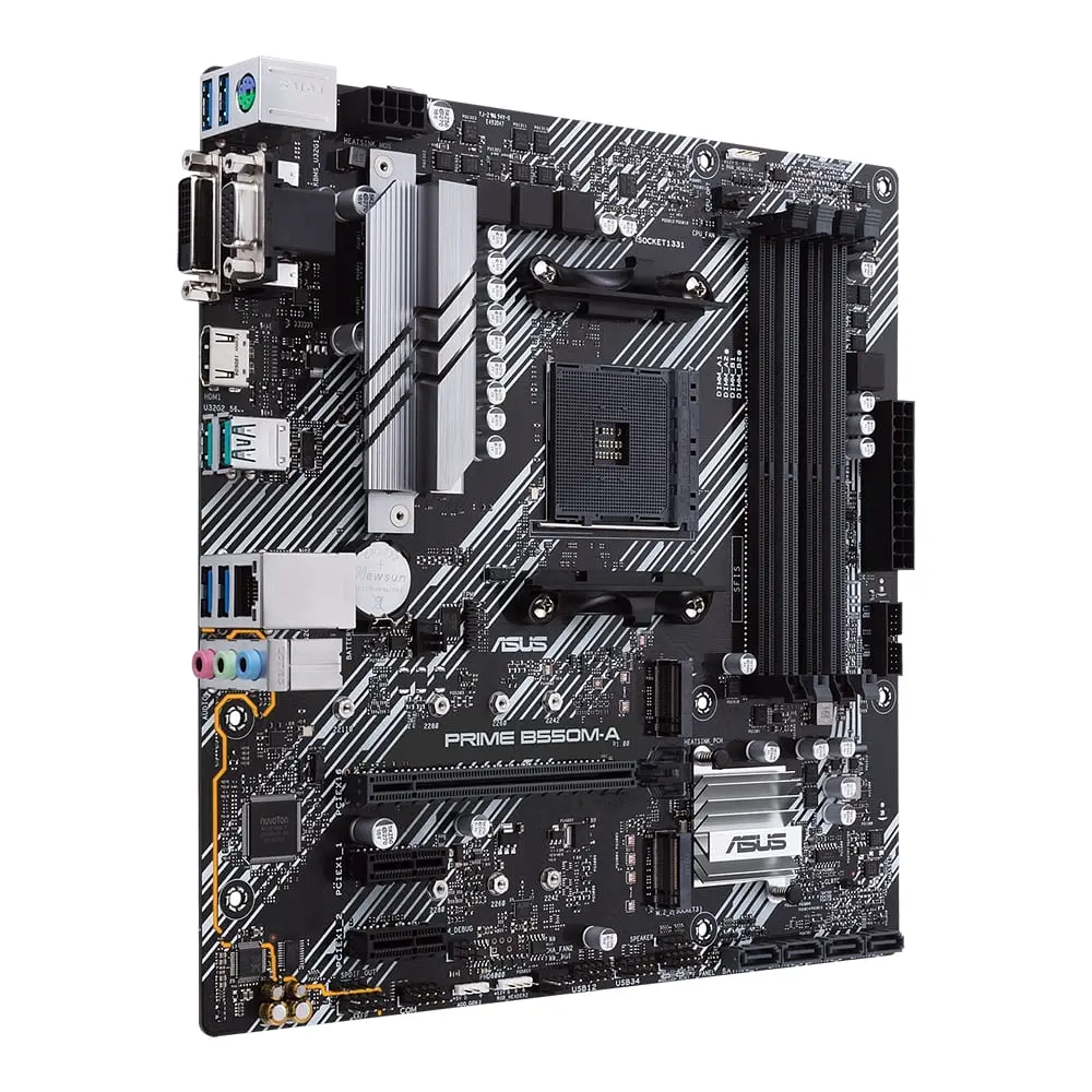 Материнская плата PRIME B550M-A/CSM sAM4 B550 4xDDR4 M.2 HDMI DVI D-Sub CSM mATX Asus teh0019060 - фото 4
