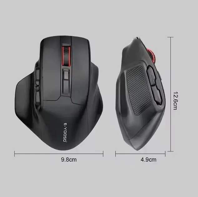 Игровая компьютерная мышь E-YOOSO X-31 мышка с USB-приемником 2.4G и 4800 DPI, черная  - фото 6