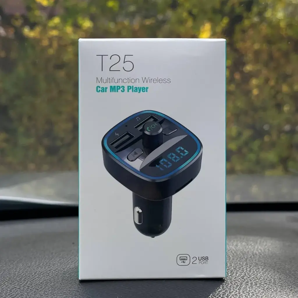 Автомобільний FM-модулятор T25 Bluetooth 3-в-1 з USB, MicroSD і Hands Free - фото 2