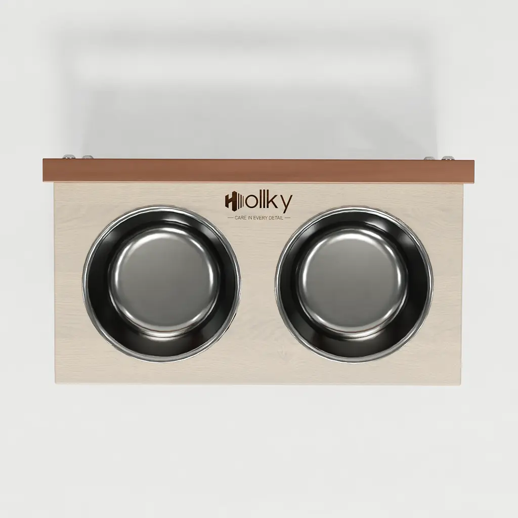 Hollky Flex S — миски на регульованій підставці для маленьких собак (2 × 0.450 л) - фото 4