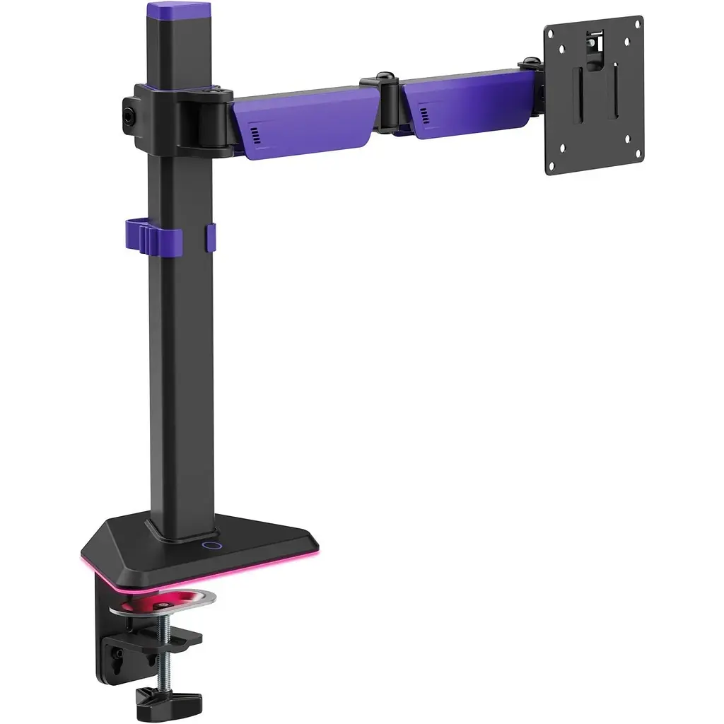 Настільне кріплення для монітора Gamepro MAG101V RGB 17`-40` Black/Violet [148276] - фото 3