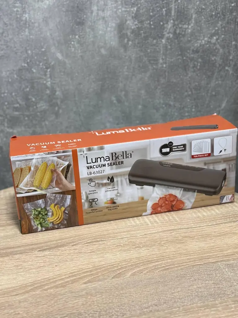 Вакууматор LumaBella LB-63027 10 пакетів та шланг для контейнерів 100 вт Чорний - фото 3
