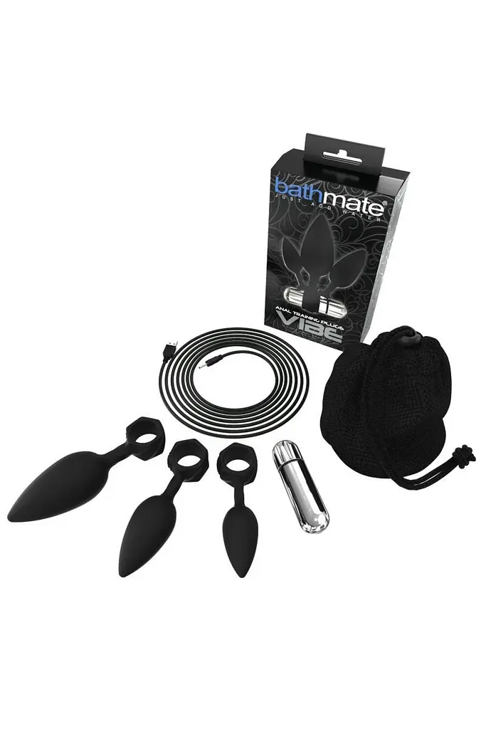 Набір анальних вібропробок Bathmate Anal Training Plugs VIBE, 3 пробки та вібропуля - фото 5