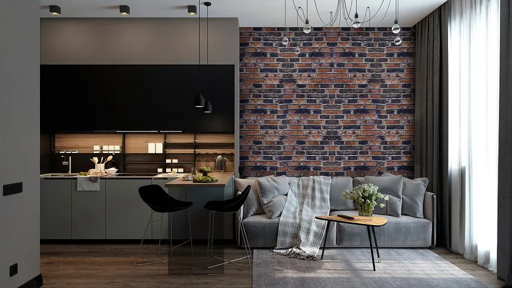 Самоклейка декоративна 3D панель 3D Loft під зістарену катеринославську цеглу 700x770x3мм - фото 5
