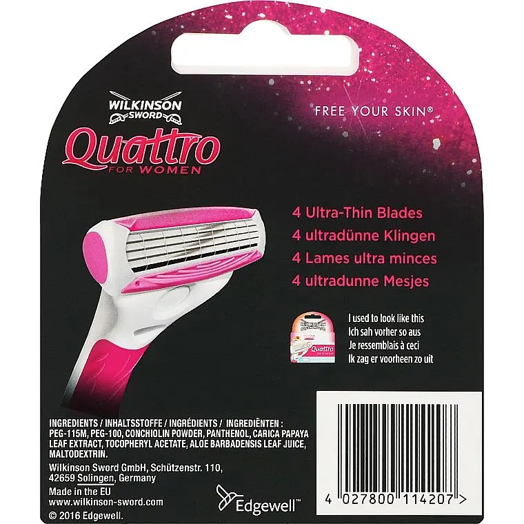 Змінні картриджі для гоління Wilkinson Sword Quattro, 4 шт. - фото 2
