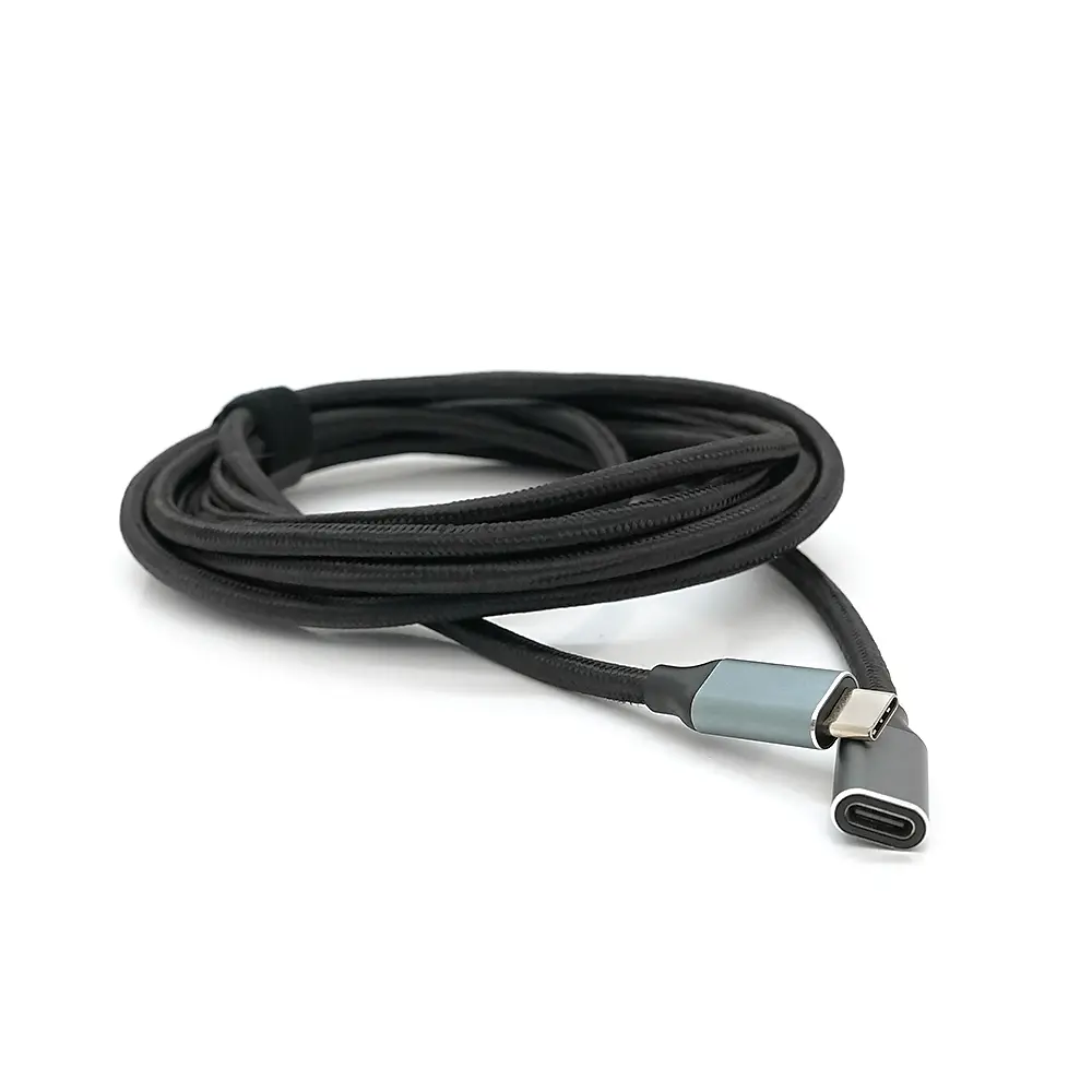 Подовжувач Type-C to Type-C (USB 3.2 GEN 2 male to female), обплетення, Black, довжина 3 м, підтримка 100 W/10 Gbps, 4 K 60 HZ audio/video outpout, BOX