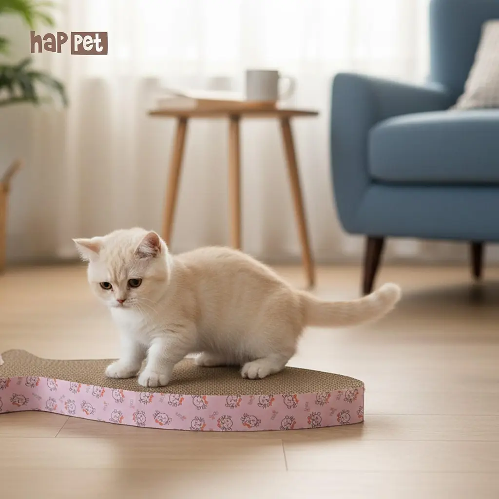 Happet Картонна кігтеточка "BANZAI"+Котяча м'ята, 24x21x2,5 см (DK08) - фото 4