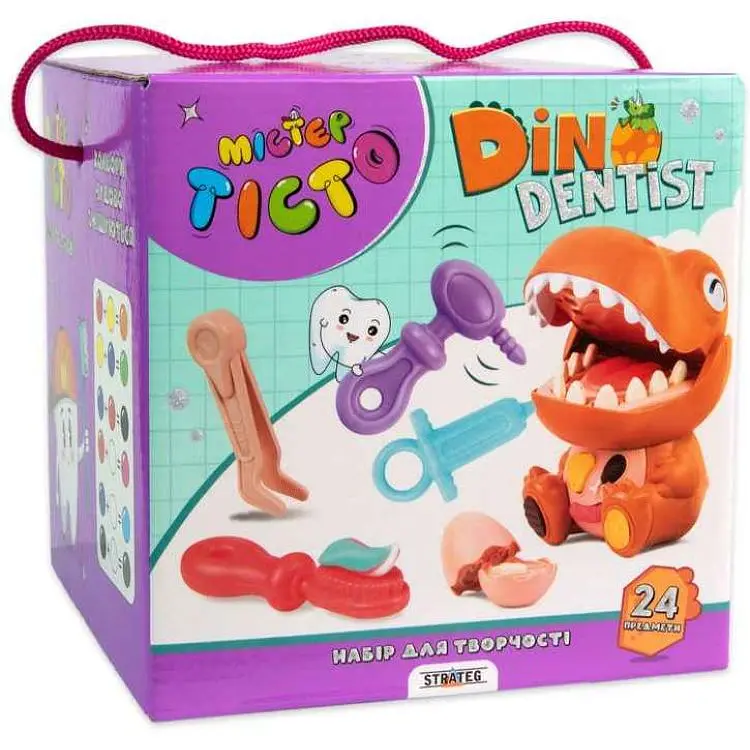 Набір для творчості STRATEG Містер тісто Dino Dentist українською мовою 41020