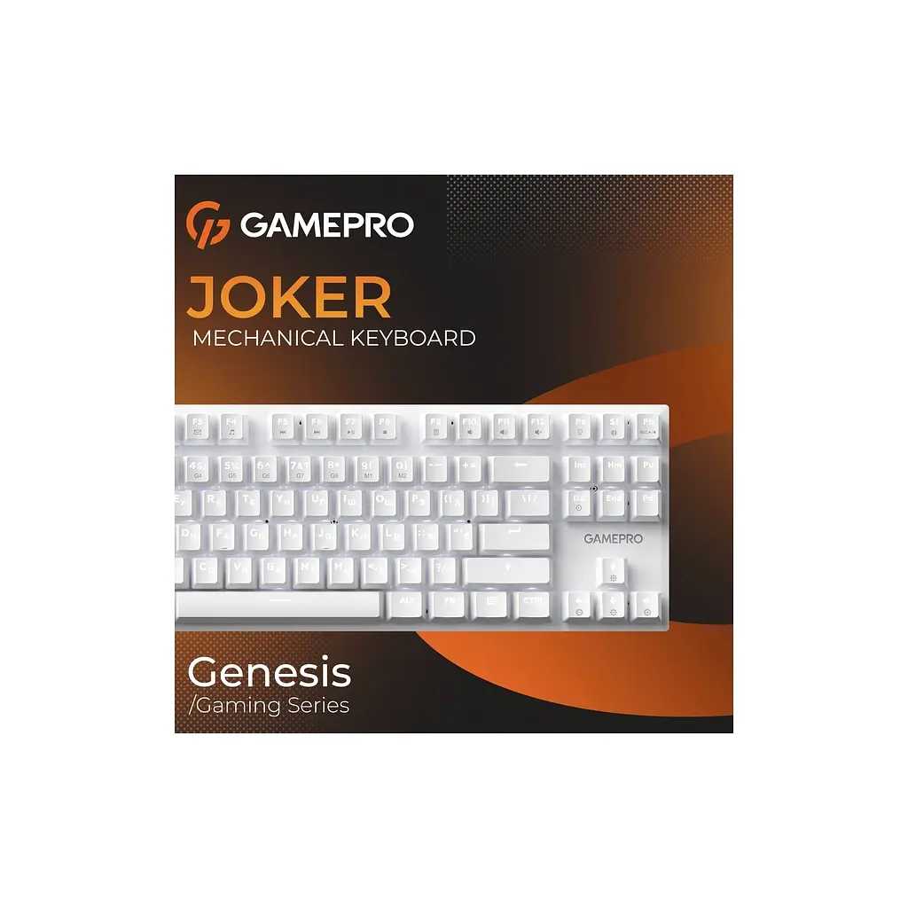Клавіатура GamePro Genesis Joker MK124W Outemu Red Switch USB UA White (MK124W) - фото 8