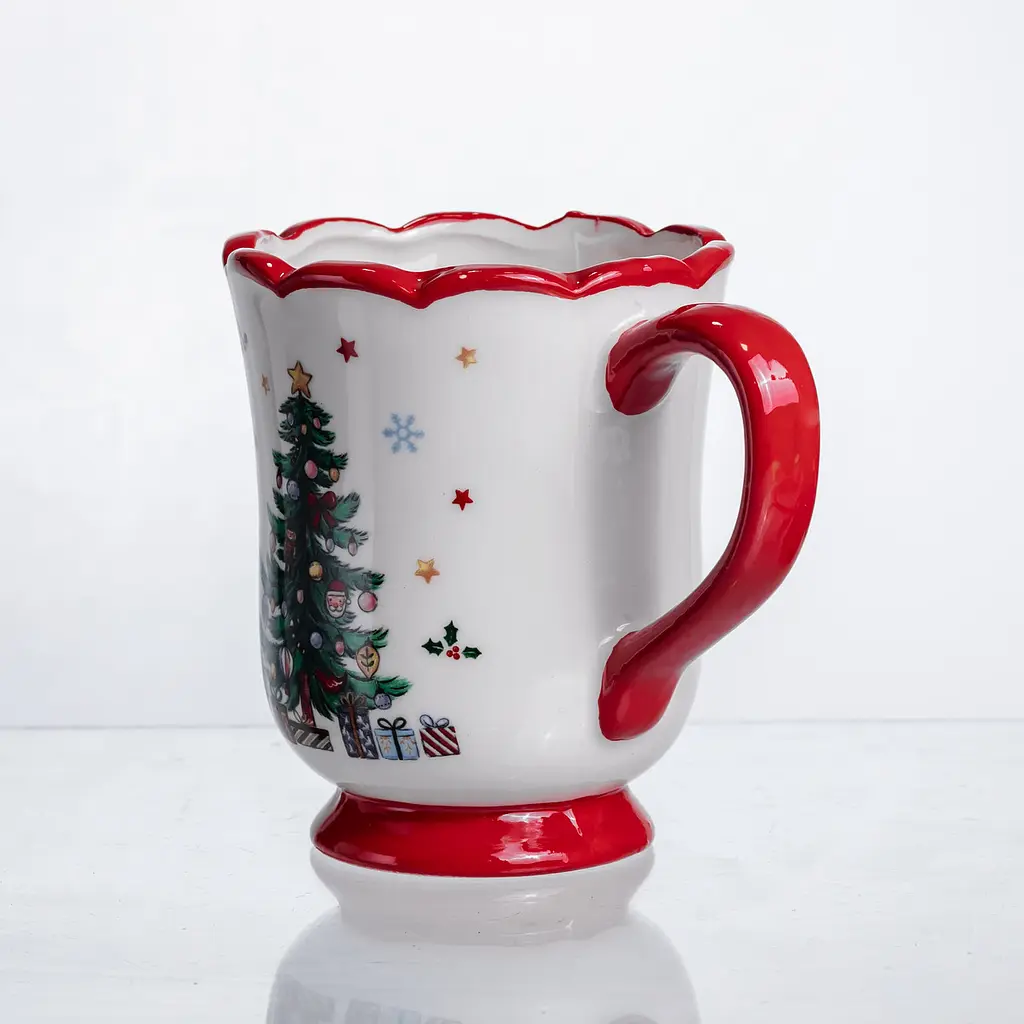 Новорічна порцелянова чашка для чаю та кави 450 мл New Year чашка Yiwu CR-1-3 - фото 4