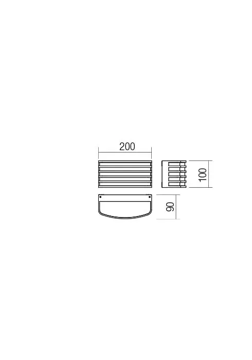 Бра вуличне SEBRA AP LED SMD 15W IP54 DG 3000K(5.1.2) Redo 90038 - фото 2