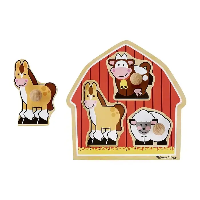 Формовий пазл Melissa&Doug Тварини з ферми, 3 елементи (MD2054) - фото 4