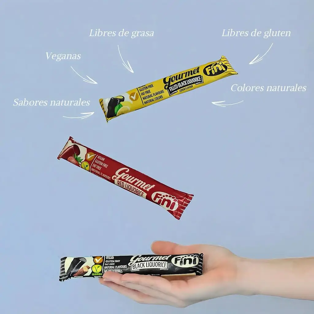 Жувальні цукерки Fini Regaliz Negro con Limоn Gourmet з лимонною начинкою 32г - фото 6