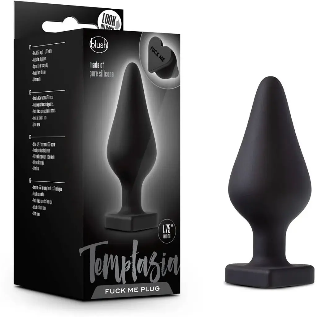 Анальная пробка Blush Temptasia - Fuck Me Anal Plug - Black - фото 4