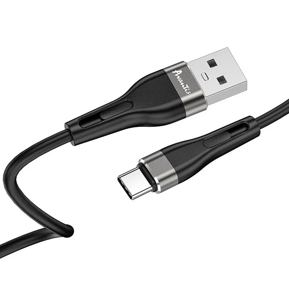 Кабель Avantis AC-81t Silicone USB – Type-C- чорний - фото 3