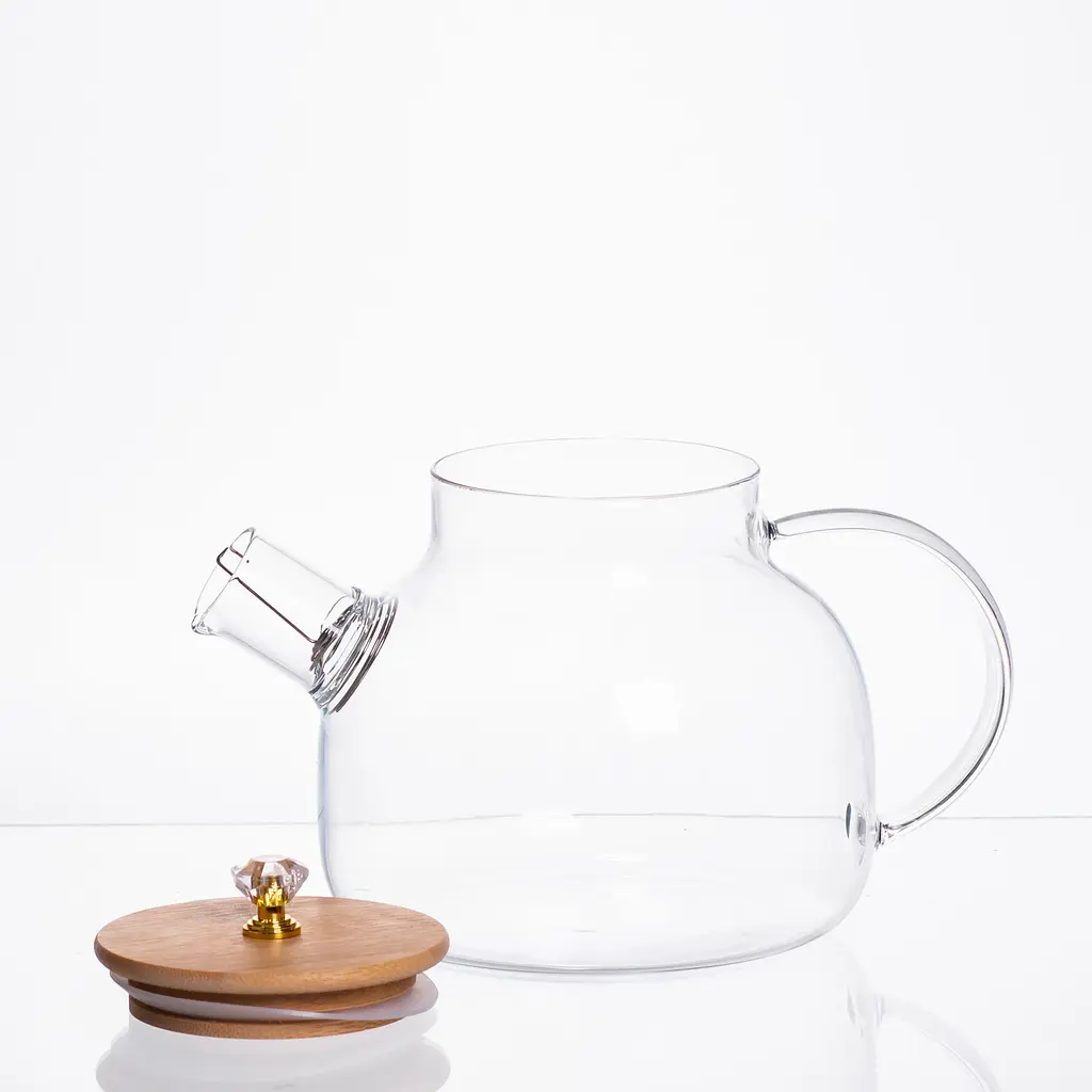 Чайный набор из толстого стекла 5 предметов на 4 персоны Yiwu 64486-24 - фото 3