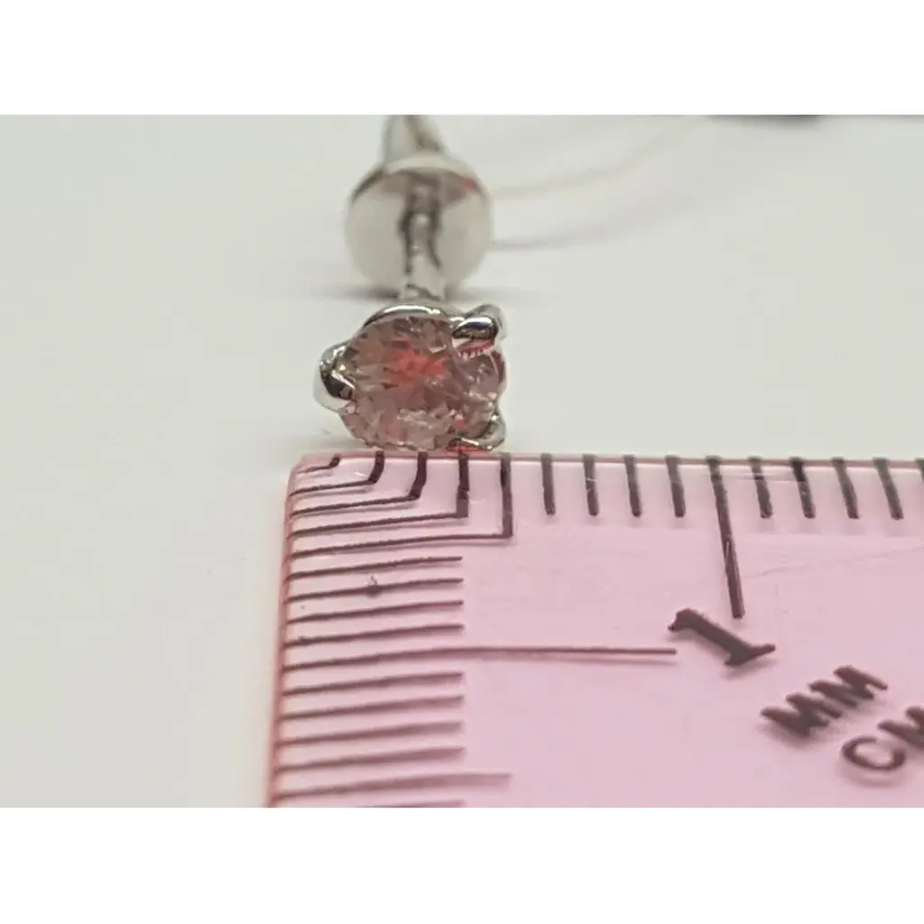 Золотые серьги-пуссеты Гаразд с фианитами. 3531658 - фото 5