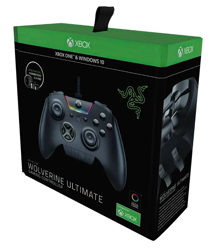 Дротовий геймпад Razer Wolverine Ultimate Xbox One Controller RGB, чорний (RZ06-02250100-R3M1) - фото 8