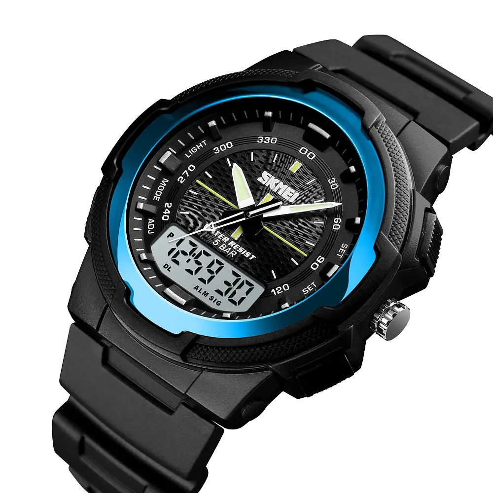 Наручний годинник чоловічий Skmei 1454 Light Blue (12381) - фото 2
