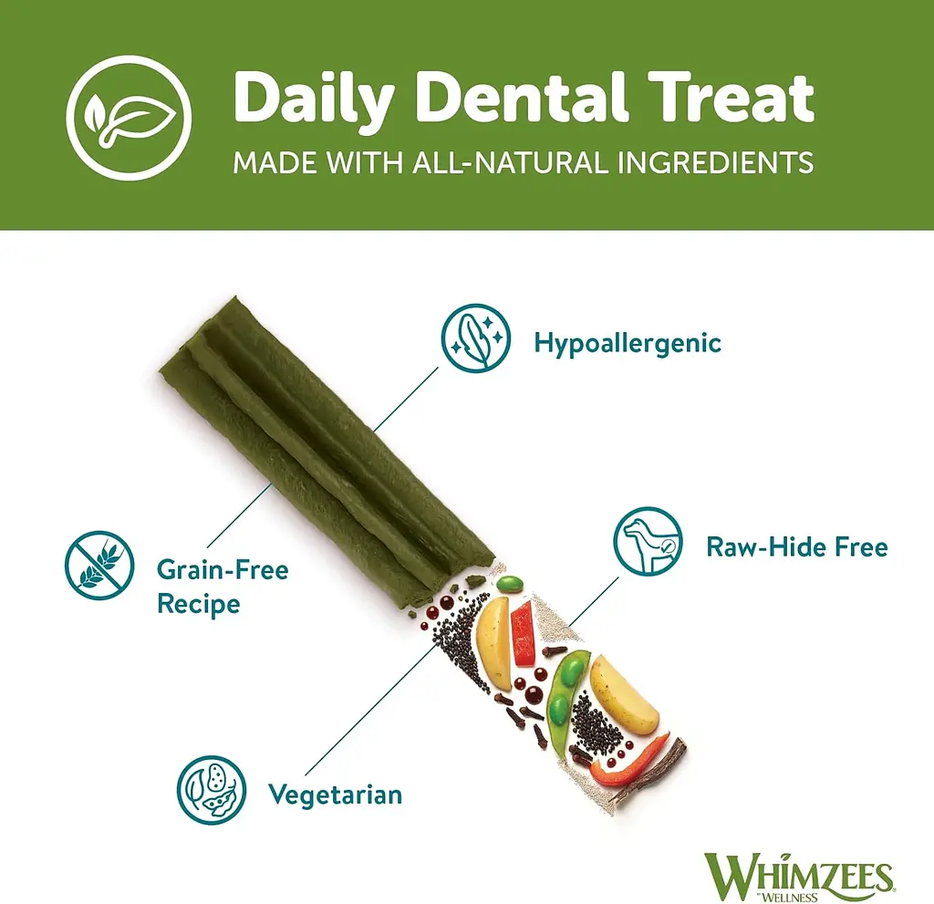 Натуральні ласощі для зубів собак WHIMZEES Dental Treats Stix S 14 шт. - фото 4