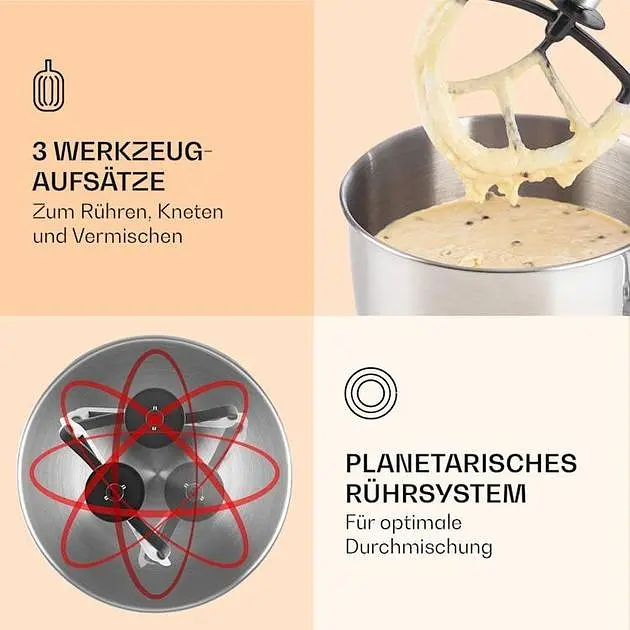 Кухонний комбайн тістоміс Klarstein Bella (10005315) - фото 2