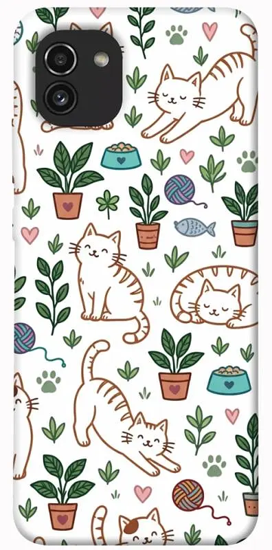 TPU чохол Demsky Cats pattern для Samsung Galaxy A03
