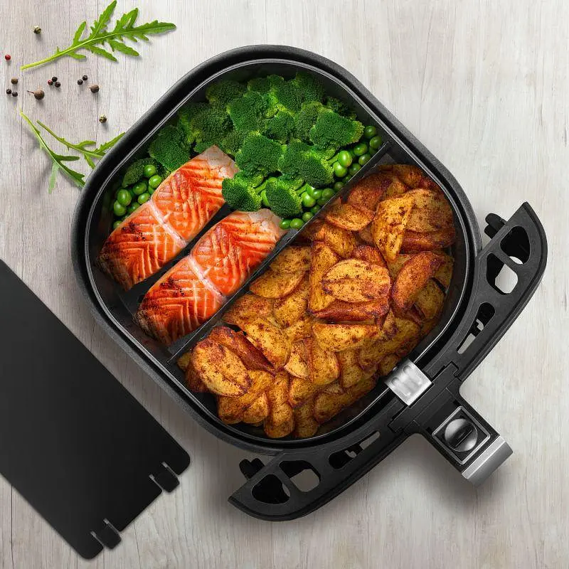 Аерофритюрниця Mozano Air Fry Master 8 л 1700 Вт 12 програм сенсорне управління сепаратор решітка - фото 4