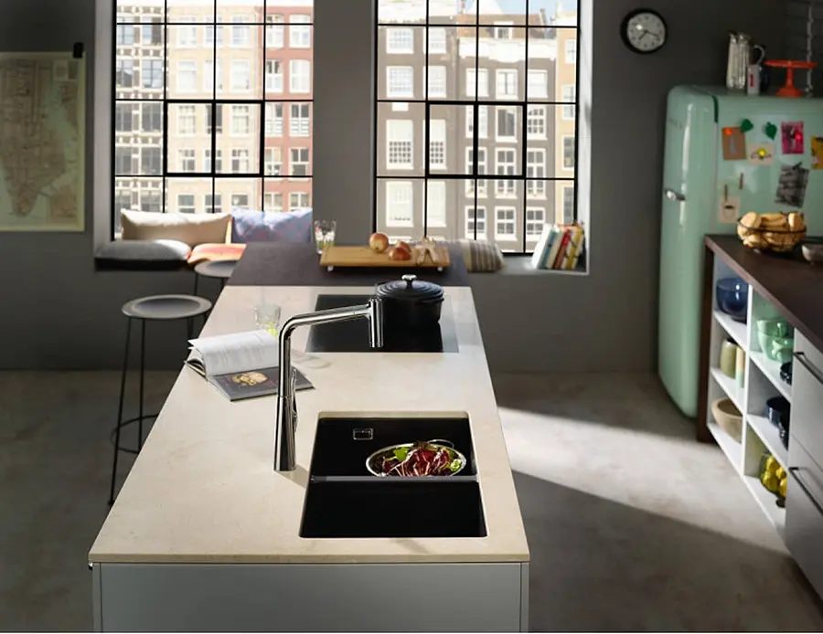 Змішувач Hansgrohe Metris M71 320 2jet кухонний з витяжним виливом Sbox 73801000 Хром - фото 5