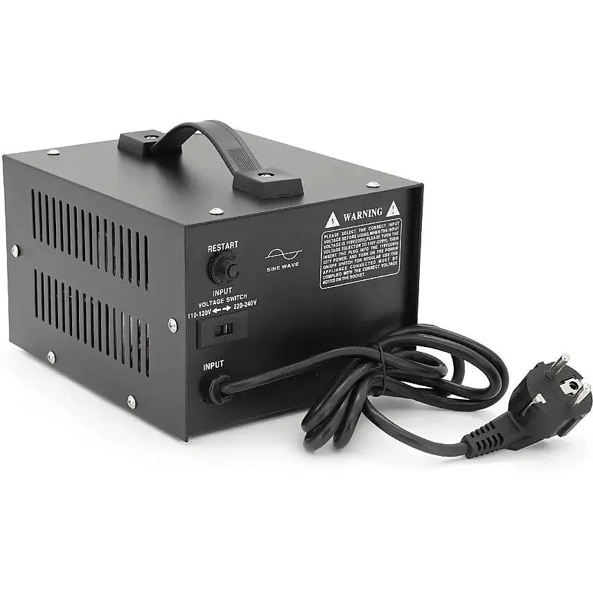 Преобразователь напряжения Voltronic MSKJ ST-1000VA Трансформаторный Input 220 V/Output 110 V, + 2 универсальные розетки - фото 2