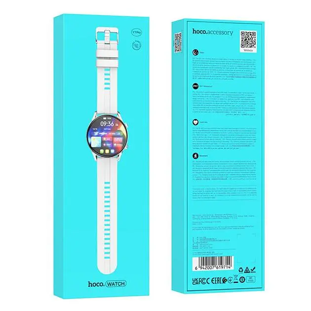 Смарт годинник Hoco Y7 Pro Smart Watch IP67 Bluetooth V5.0 240mAh Silver - фото 6