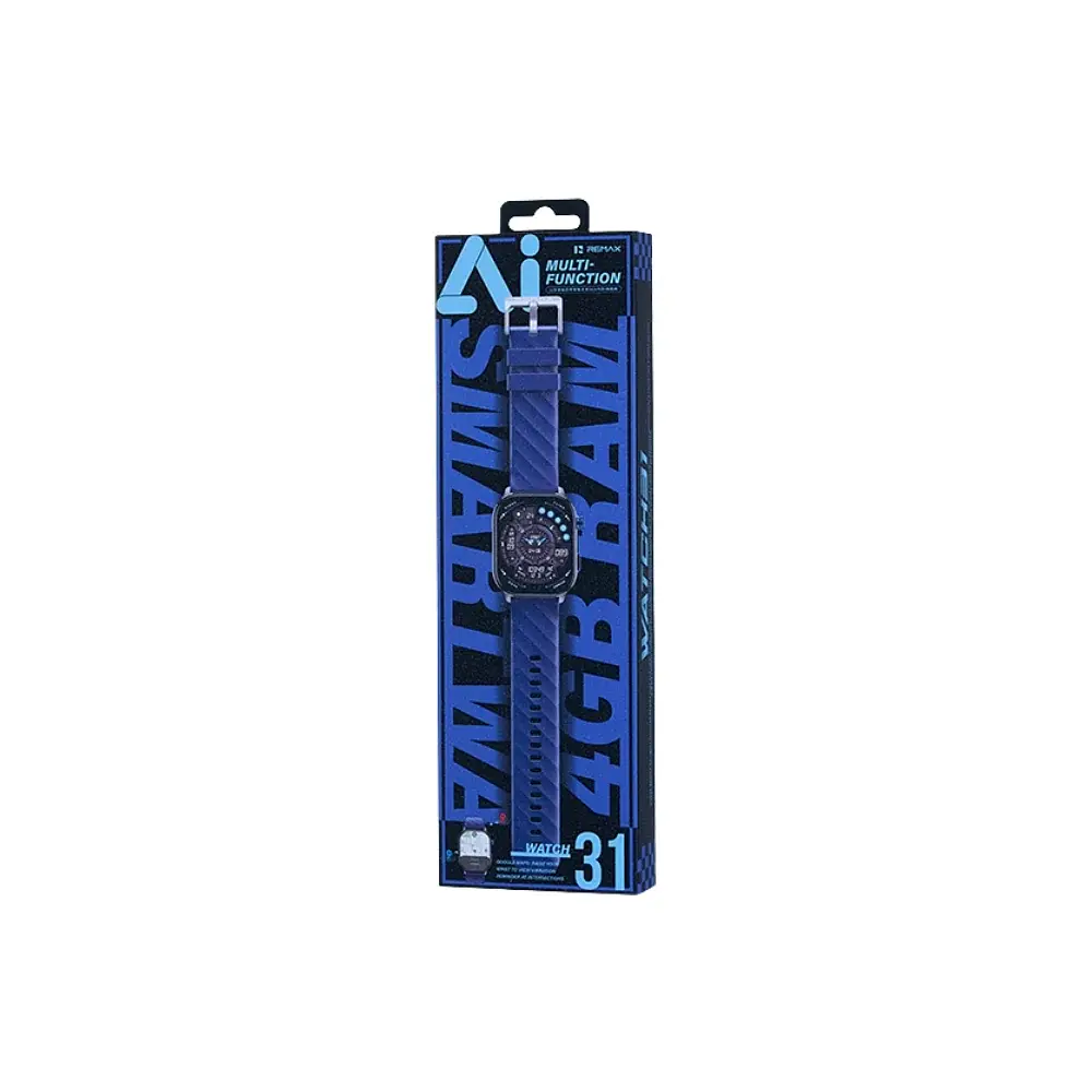 Смарт-годинник REMAX AI WATCH 31 (4GB RAM) 51mm. 400 mAh. IP68 Blue - фото 3