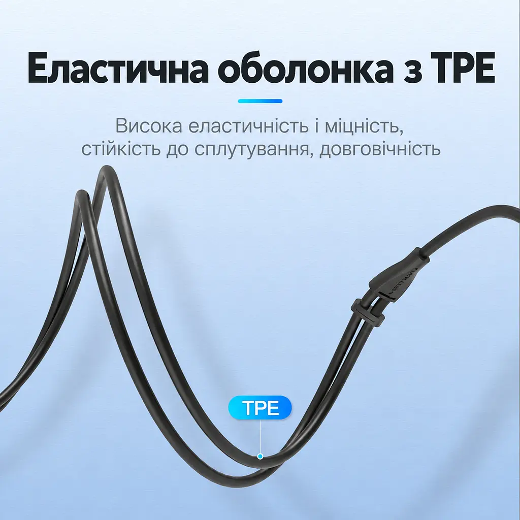 Аудіоперехідник для гарнітури Vention 0,3 м гніздо 3,5 мм на 2 штекери 3,5 мм TRS для окремих роз’ємів навушників і мікрофона ПК для стандарту CTIA з регульованим розгалуженням кабелю з позначеннями навушників і мікрофона на штекерах чорний (BBUBY) - фото 9
