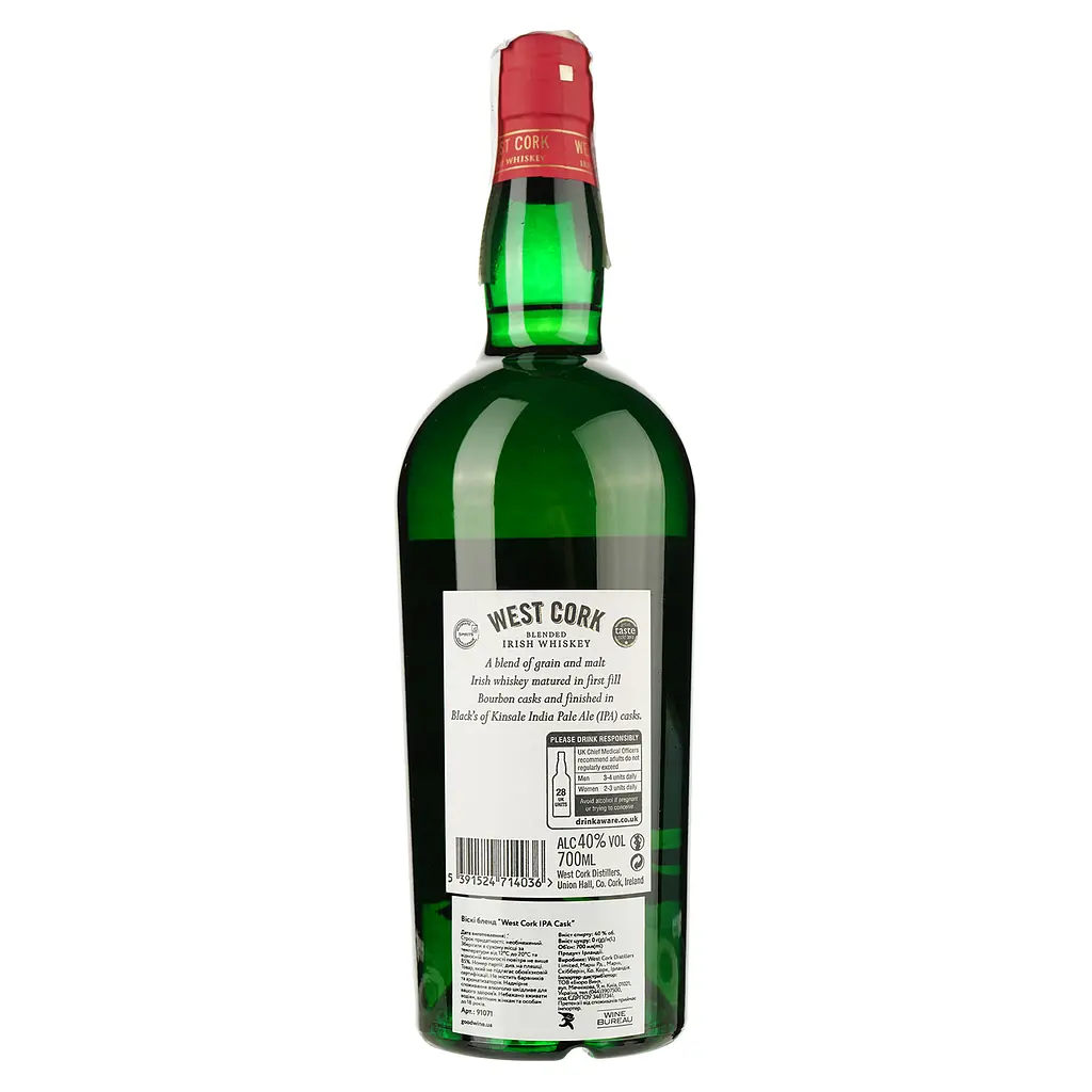 Виски West Cork IPA Cask Blended Irish Whiskey 40% 0.7 л - фото 2