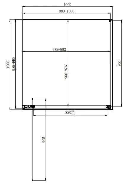 Душова кабіна Dusel DL198 + DL196 Chrome 1000x1000x1900, Хром, Універсальна, прозорий, хром, 100x100 - фото 2
